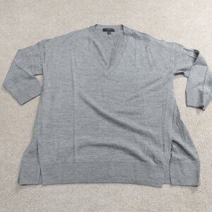 J.Crew Womens Sweater XS Gray Solid Merino Wool Dolman A9656